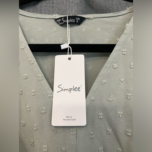 Simplee Women's Casual Floral Chiffon Midi Dress V Neck Empire Waist - Picture 9 of 9